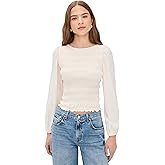 Madewell Women's Smocked Boat Neck Top