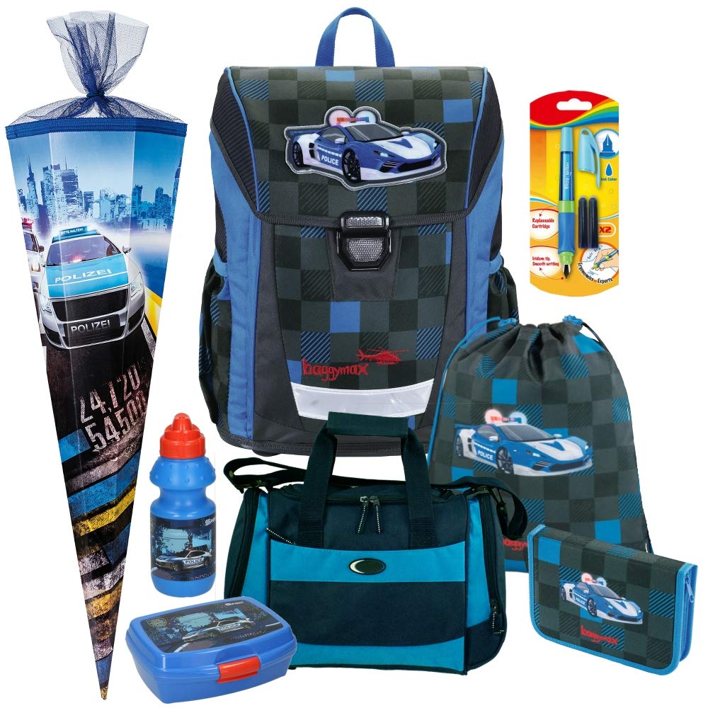 Police - Polizei - Baggymax NIFFTY Leicht-Schulranzen Set 8tlg. Hama ...