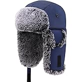 FUOITA Baby Toddler Trapper Hat Kids Adjustable Ushanka Waterproof Winter Aviator Hat for Boys 1T-8T