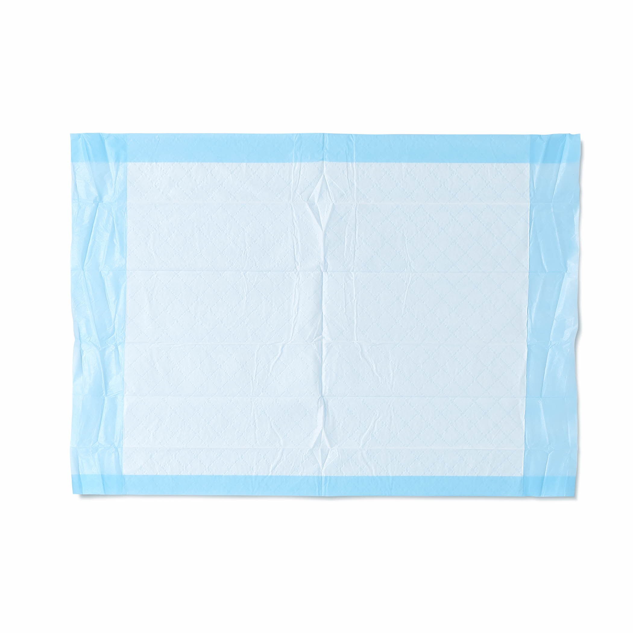 Medline Industries, Inc. MSC281224C Ultra Lightweight Tissue and Plastic 17” x 24” Disposable Underpad, Great For Changing Table and Surfaces, 300 Per Case, Blue