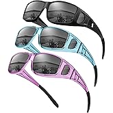 KALIYADI Sunglasses Fit-Over-Glasses Polarized Sunglasses-Men: Wrap Around Sun Glasses Womens with UV Protection for Driving