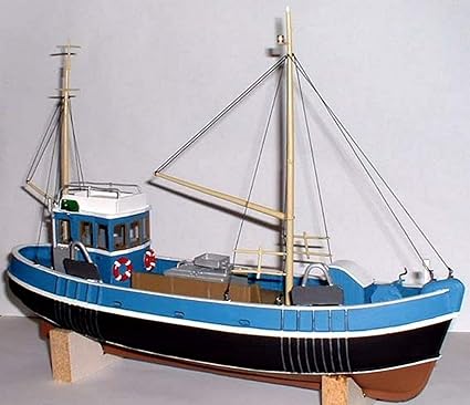 Amazon Com Langley Models 45ft Fishing Trawler Waterline Boat Ship O Scale Unpainted Kit Om1a Toys Games