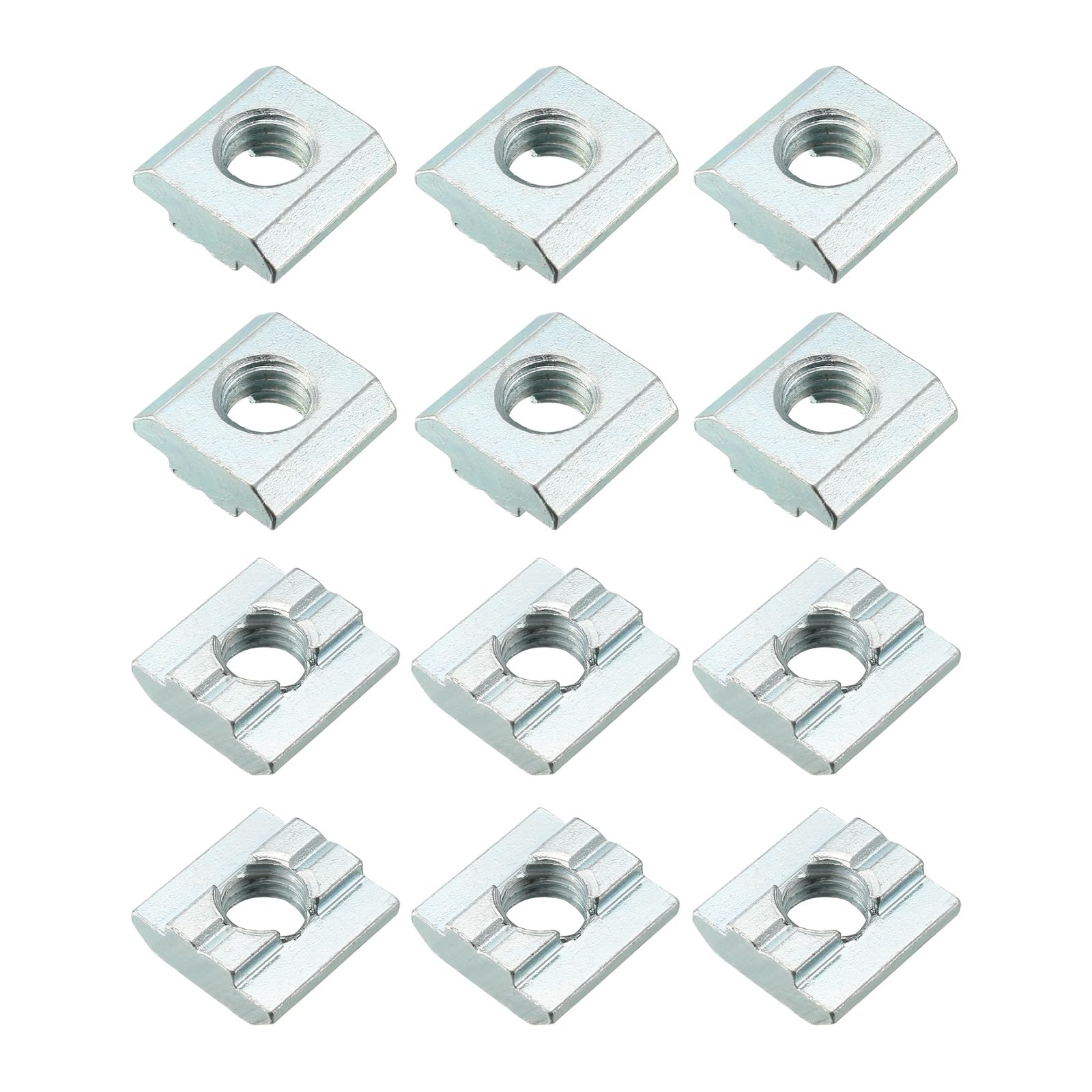 METALLIXITY Slide in T-Nut (M8 Thread) 12pcs, Carbon Steel T-Slot Nut Fastener for 3030 Series Aluminum Extrusion Profile