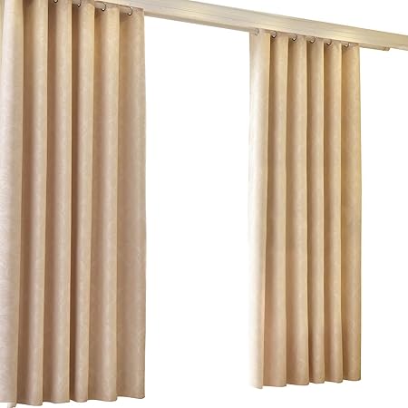 90 X 90 Cream Blackout Curtains Upgraded Luxury Thermal Vintage