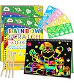 Amazon.com: ZMLM Scratch Paper Art-Crafts Gift: 2 Pack Rainbow