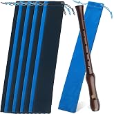 Sewroro 10 pcs Flute Storage Bags Soprano Recorder Pouch with Drawstring Closure Soft Lined Flute Carry Bag for Music Instrument Travel Home Storage 14.56 X 2.36 in