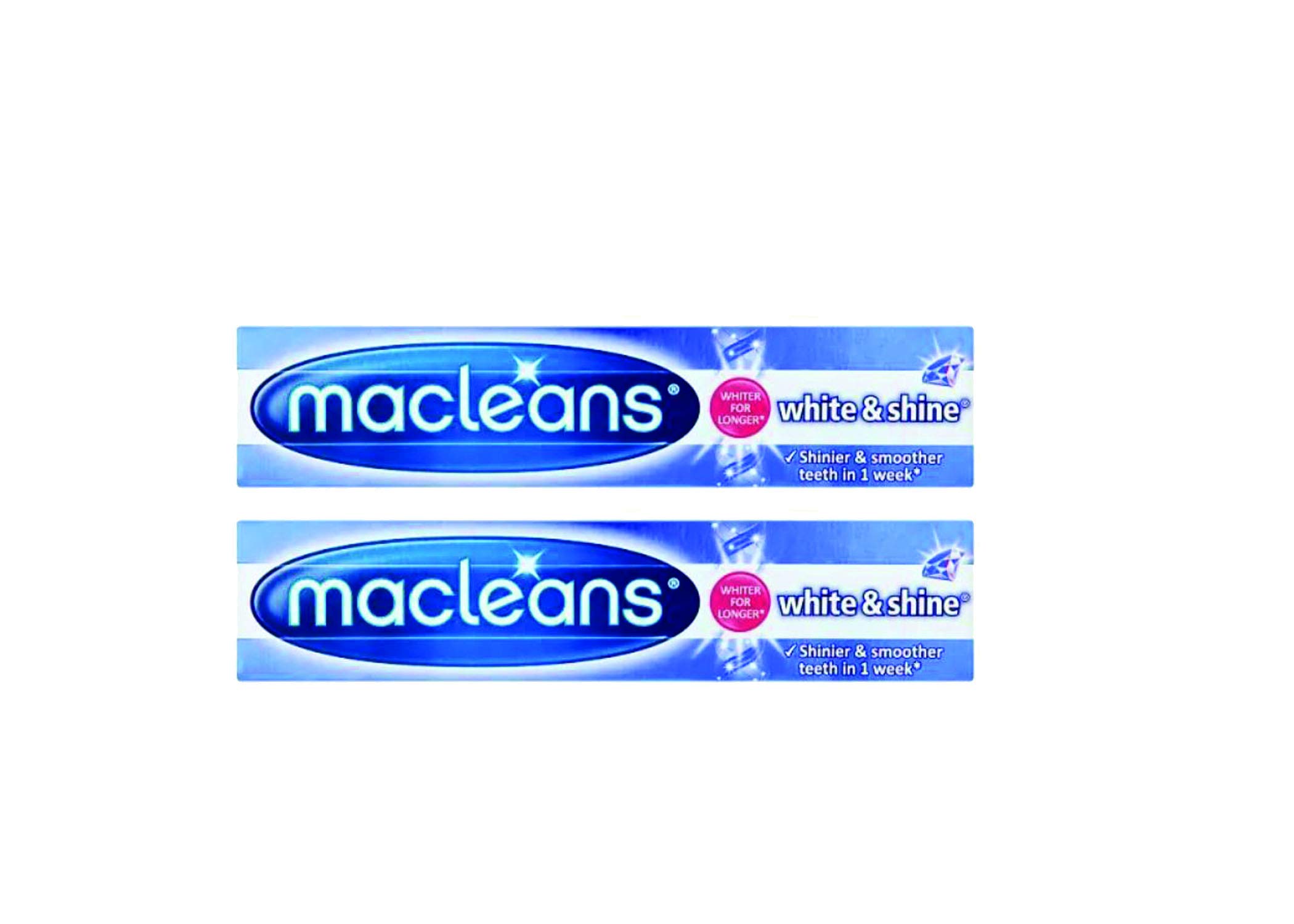 Two Pack Of Macleans Fluoride Toothpaste White & Shine 100Ml