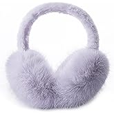 ZMUBB Winter Ear Muffs for Women Men - Foldable Fuzzy Earmuffs Faux Fur Ear Warmer, Perfect Ear Covers for Cold Days
