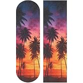 ALAZA Longboard Grip Tape Skateboard Grip Tape Sheets Design Silhouette Palm Trees Tropical 33