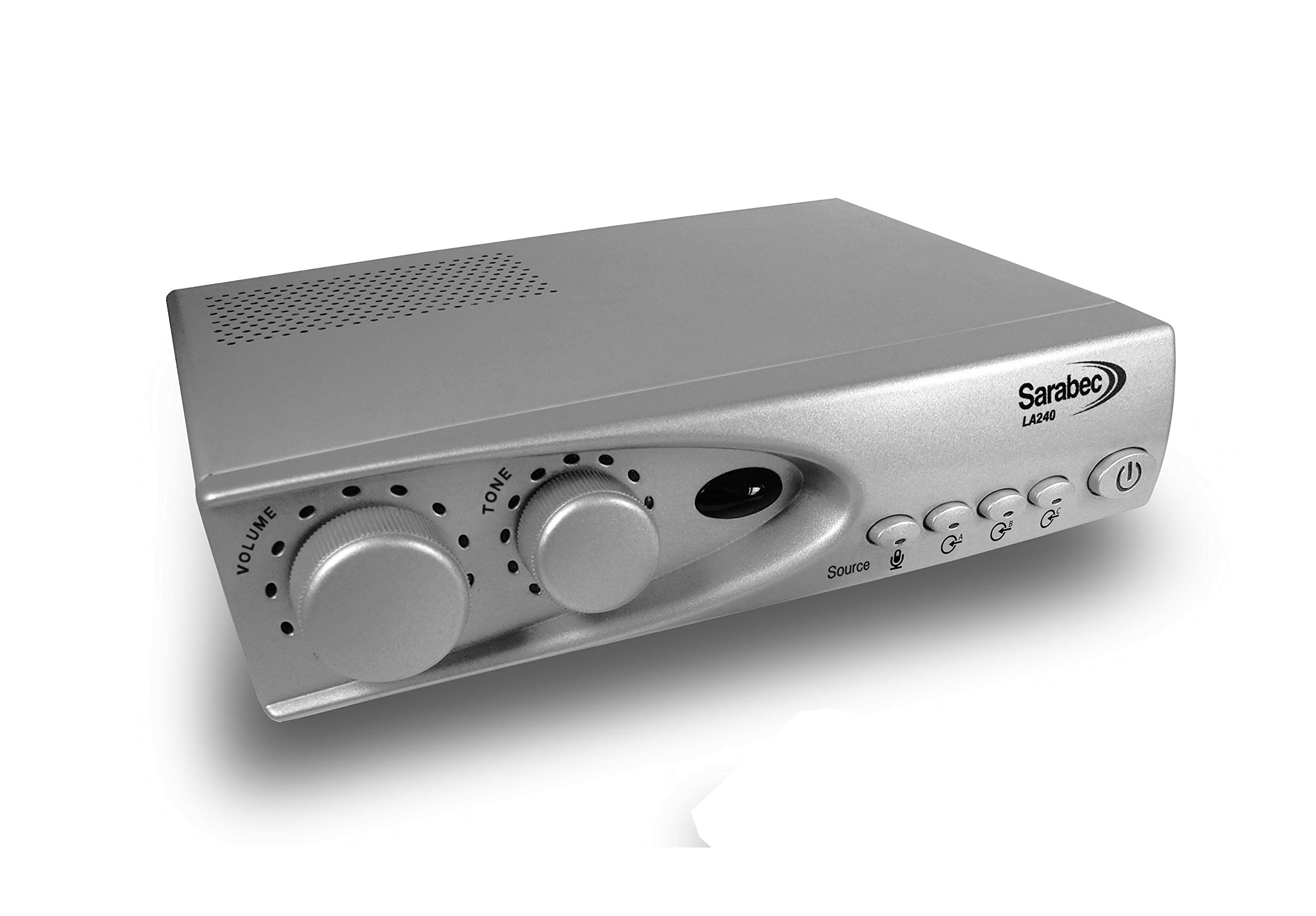 Sarabec Silver Room Loop System - Hearing Aid Loop System for TV & Audio Equipment, 40m Loop Cable, 3.0A Output Current, 70m2 Coverage, 3.5mm Jack, TOSlink/Coaxial Inputs