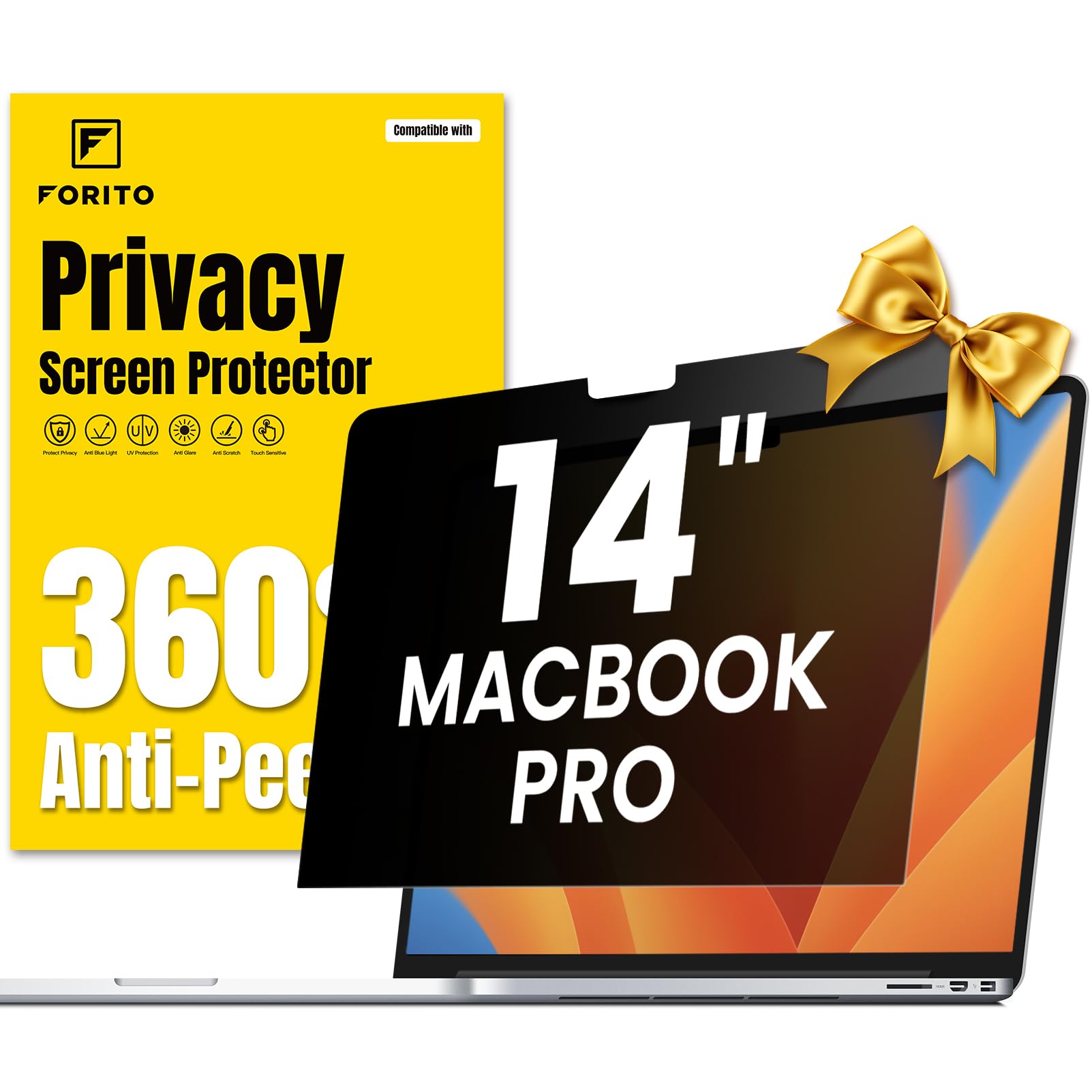 F FORITO 360° Privacy Screen Protector Compatible