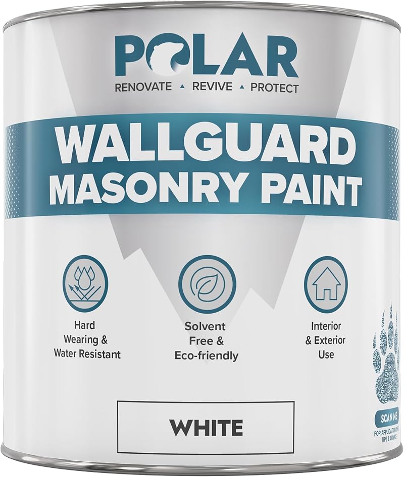 Polar Wallguard White Masonry Paint Exterior 500 ml Waterproof Coating