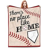 Baseball Throw Blanket Soft Flannel Blankets for Bed Couch Plush Cozy Blanket for Men Women Unisex Adults Micro Fleece Throws Unique Design 50''*40''