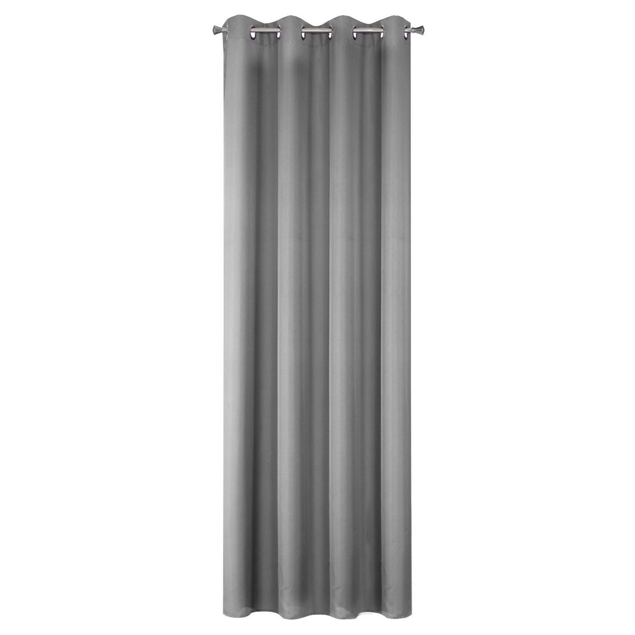 Eurofirany ADORE Semi Sheer Curtain with Eyelets - 1 Unit, Window Curtain, Semi Transparent, for Bedroom Living Room Lounge Kitchen, 140g m², W55 x L98, Grey