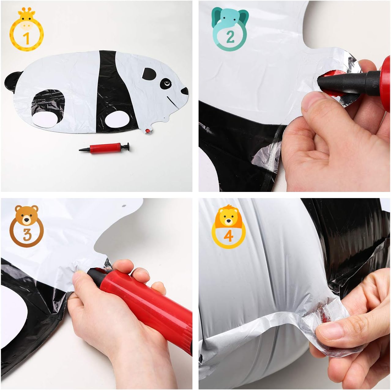 Kesote 12Pcs Walking Animal Balloons,Aluminium Foil Helium Balloons - Image 4