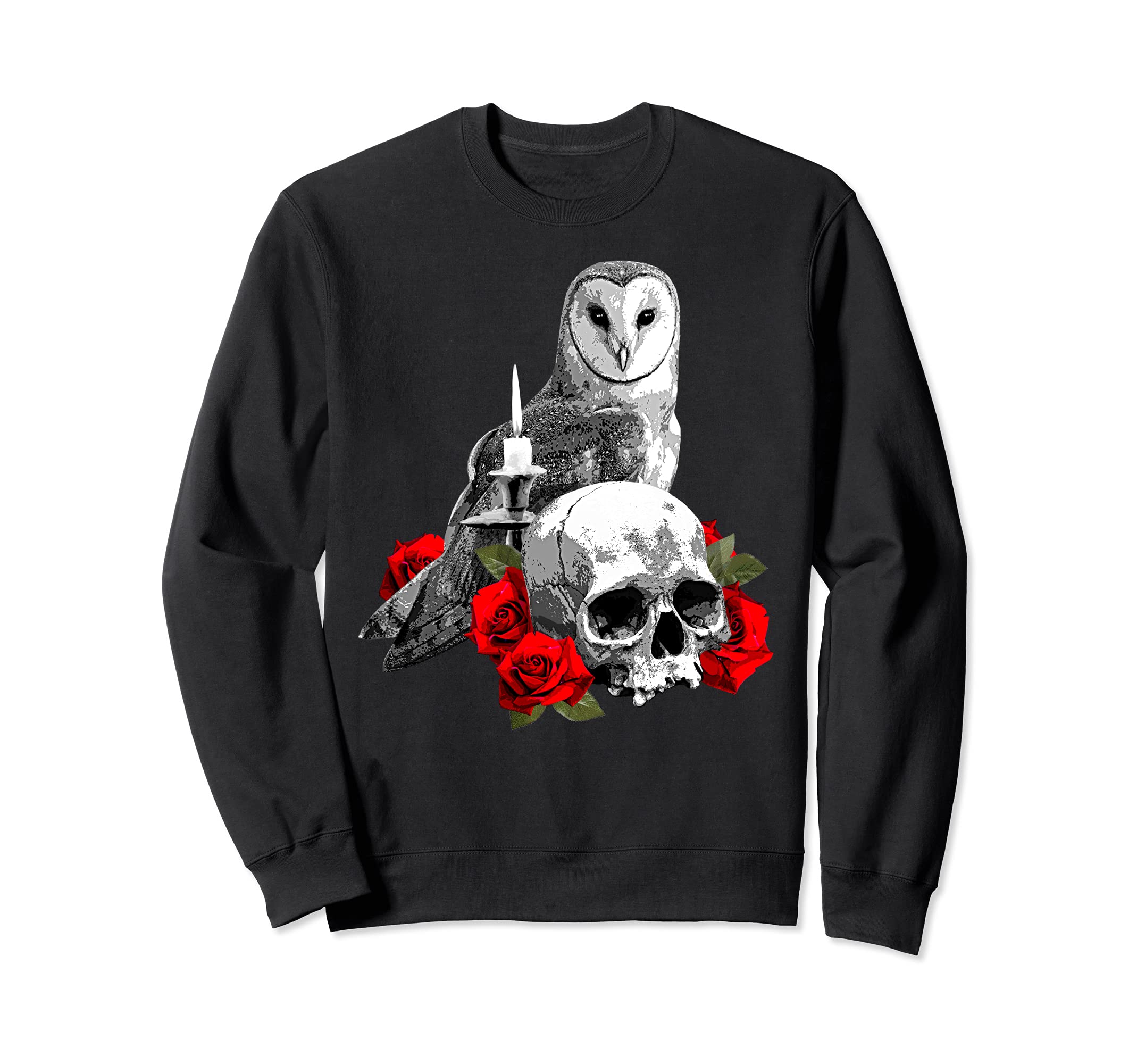 Skull, Roses, Owl and Candle Sweatshirt