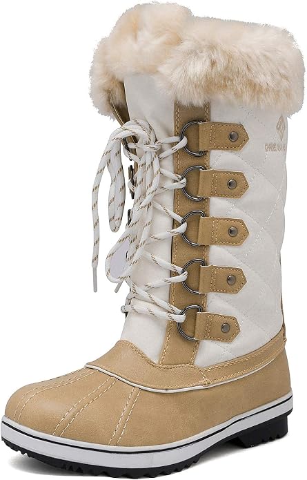 DREAM PAIRS Women's Mid-Calf Winter Snow Boots