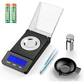 Digital Milligram Scale 50g/0.001g High Precision with 20g Calibration | Pocket Mini Mg Scale Weighs Small Food, Powder, Jewelry, Gold, Grains, LCD Display, Tare, Microgram Scale Grams .001 Accuracy