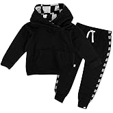 HonestBaby 2-Piece Fleece-Color Block Hoodie and Sweatpant Set 100% Organic Cotton for Infant Baby and Toddler, Boys