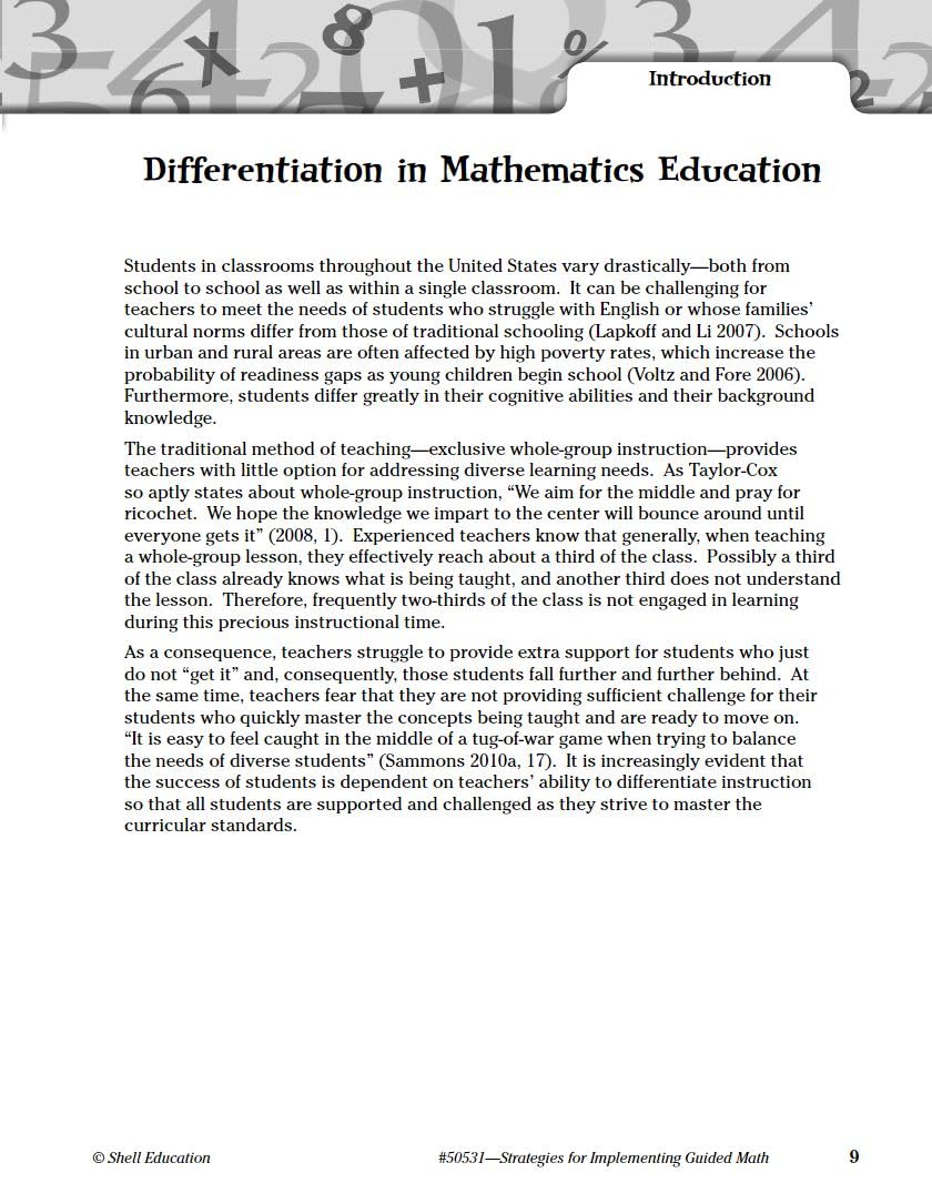 Strategies for Implementing Guided Math - Successfully Implement the 7 Elements of Guided Math in K-8th Grade Classrooms - Includes Digital resources, Sample lessons and Activities Strategies for Implementing Guided Math - Successfully Implement the 7 Elements of Guided Math in K-8th Grade Classrooms - Includes Digital resources, Sample lessons and Activities Ring-bound Kindle