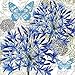 Cypress Home Blue Floral Study Embossed Paper Luncheon Napkin, 20 count