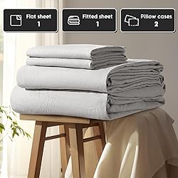 Shilucheng 100% French Linen Sheets - California