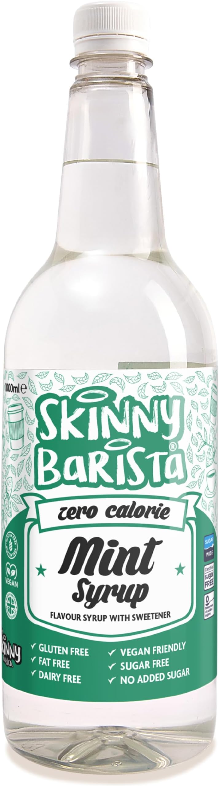 The Skinny Food Co Mint Syrup For Coffee 1L Sugar Free Vegan Gluten Free