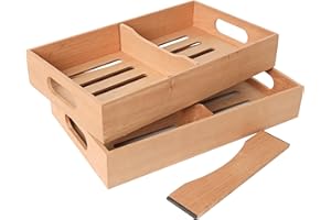 Mantello Cigars Spanish Cedar Cigar Tray - Adjustable Divider, Fits Large Humidors, for Humidor or Walk-in Closet 12.5" x 7.5"x 2.25" (2)