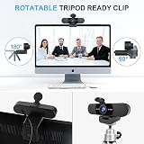 EMEET C960 1080P Webcam Microphone Privacy Cover 90° View USB Plug Play view 8
