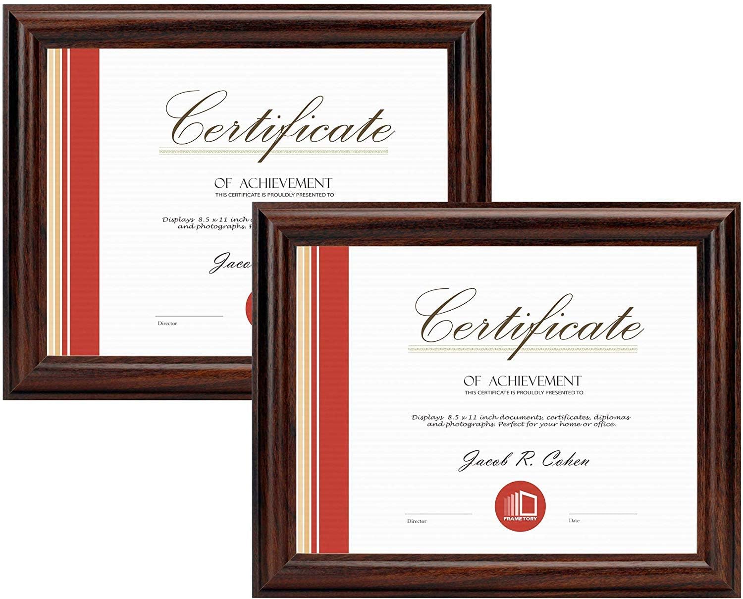 Frametory, Document Frame Curved Bevel Design to fit Certificate or Photos with