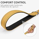Joytale Padded Handle Dog Lead Double-Sided Reflective Nylon 1.2m Khaki view 3