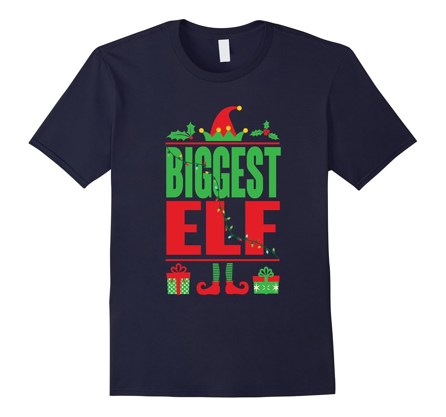 Biggest Elf Christmas Family Matching T-Shirt-Rose