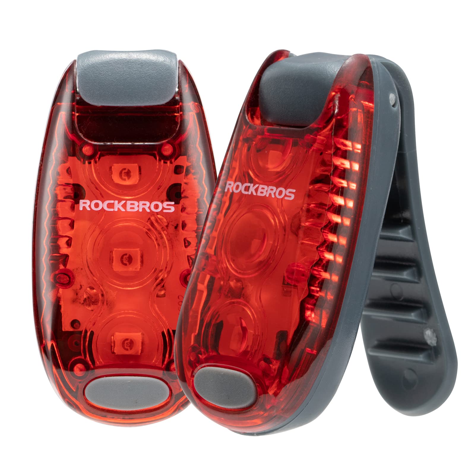 ROCKBROS Bike Rear Tail Lights 2 Pack, Ultra Bright LED Safety with 3 Modes, IPX4 Waterproof Back Light for Mountain and Road Cycling, Helmets, Backpacks