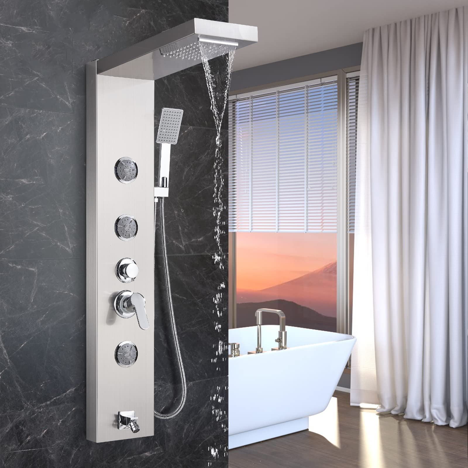 fyheast-columna-ducha-hidromasaje-con-ducha-de-mano-Conjunto-de-ducha-de-acero-inoxidable-cepillado-con-mezclador