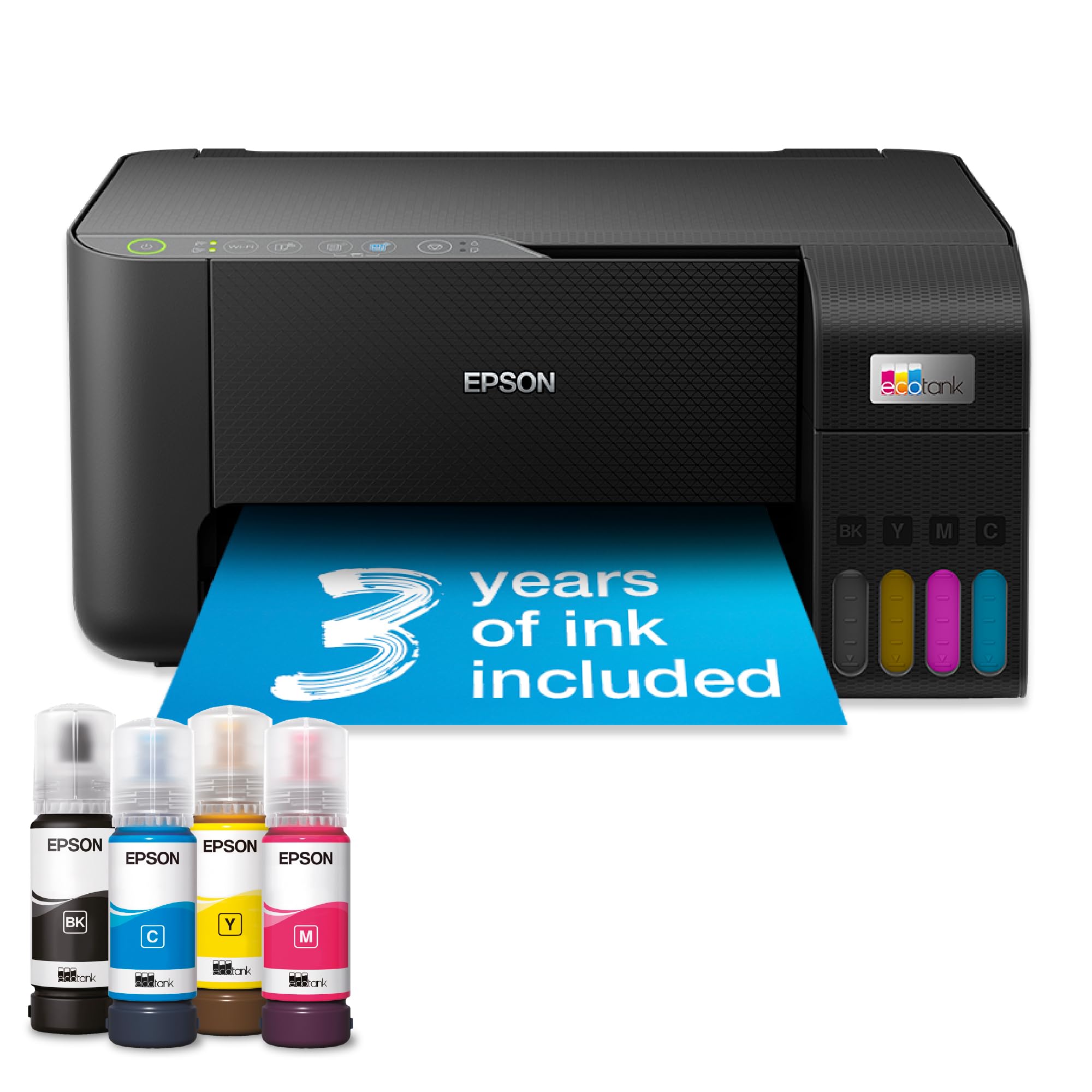 EcoTank ET-2860 A4 Multifunction Wi-Fi Ink Tank Printer, With Up To 3 Years Of Ink Included