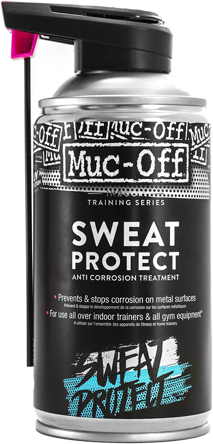 Muc-Off Sweat Protect, Indoor Trainer and Gym Equipment Anti-Corrosion Spray, Drives Out Moisture, Prevents Rust