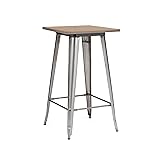 Design Lab MN Dreux Elm Wood and Steel Bar