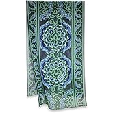 BE:TREND Lafulaful 100% Silk Scarf for Women, Lightweight Long Silk Chiffon Accessory Inspired by Sungnyemun Dancheong Korean Traditional Pattern