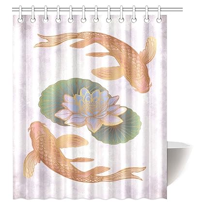 Amazon Com Interestprint Koi Fish Decorations Shower Curtain