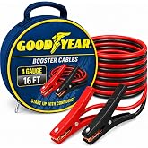 GOODYEAR Heavy Duty Jumper Cables for Car Battery - 4 Gauge Thick Wire, Extra Long 16 ft Booster Cables with Carrying Case for Cars, Trucks, SUVs, Emergency Roadside Kit Car Accessories