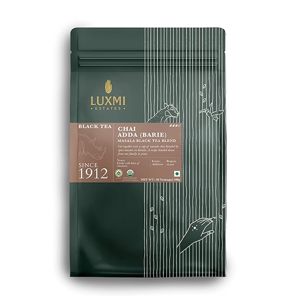 LUXMI ESTATES MASALA CHAI 50 TEA BAGS (100G)...