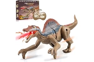 JONEG Dinosaur Toys for Kids 3-5, Toys for Ages 5-7, Birthday Gift for Boys Girls 3 4 5 6 7 Year Old, Toys for 4 Year Old Boys, Remote Control Dinosaur Toys Robot with Light, Sound Indoor Outdoor