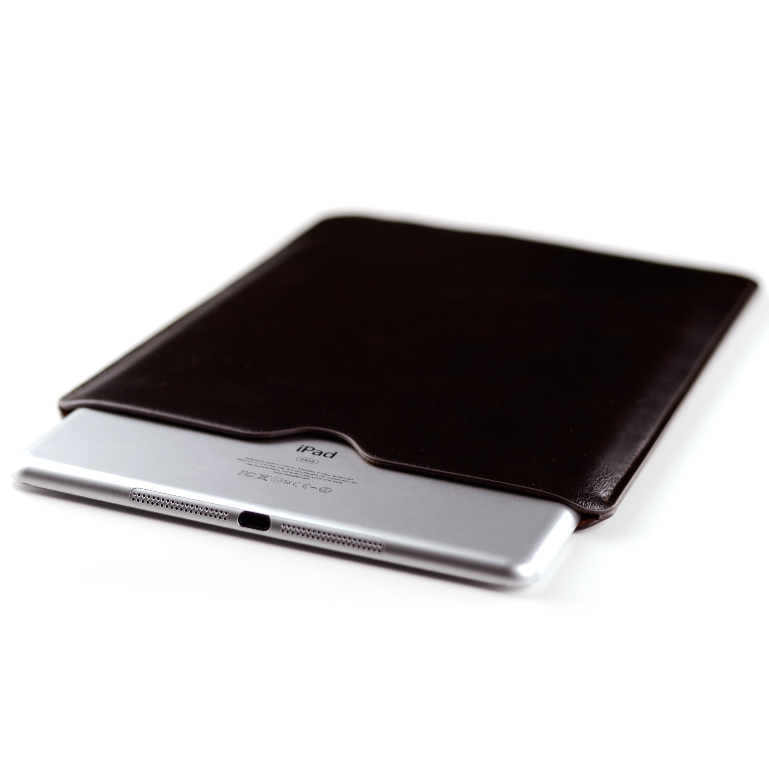 Dockem Executive Sleeve for iPad 9.7 (2017 and 2018), iPad Pro 9.7, iPad Air & iPad Air 2: Slim, Premium Synthetic Leather Tablet Case: Microfiber Lined, Simple, Protective Cover [Dark Brown]