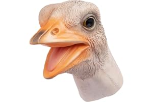 Yolococa Ostrich Hand Puppet Realistic Latex Soft Animal Toy Storytelling Role Play Party Supplies for Kids