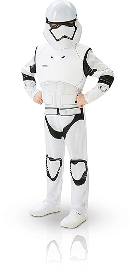 Rubie's 3620268 - EP7 Stormtrooper deluxe child, L - 7/8 Jahre, weiß/schwarz