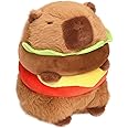 CHDBLOCK Hamburger Capybara Plush Toy - 9.5 Inch Cute Capybara Stuffed Animal, Kawaii Capibara Plushie for Kids and Adults Hamburger Plush