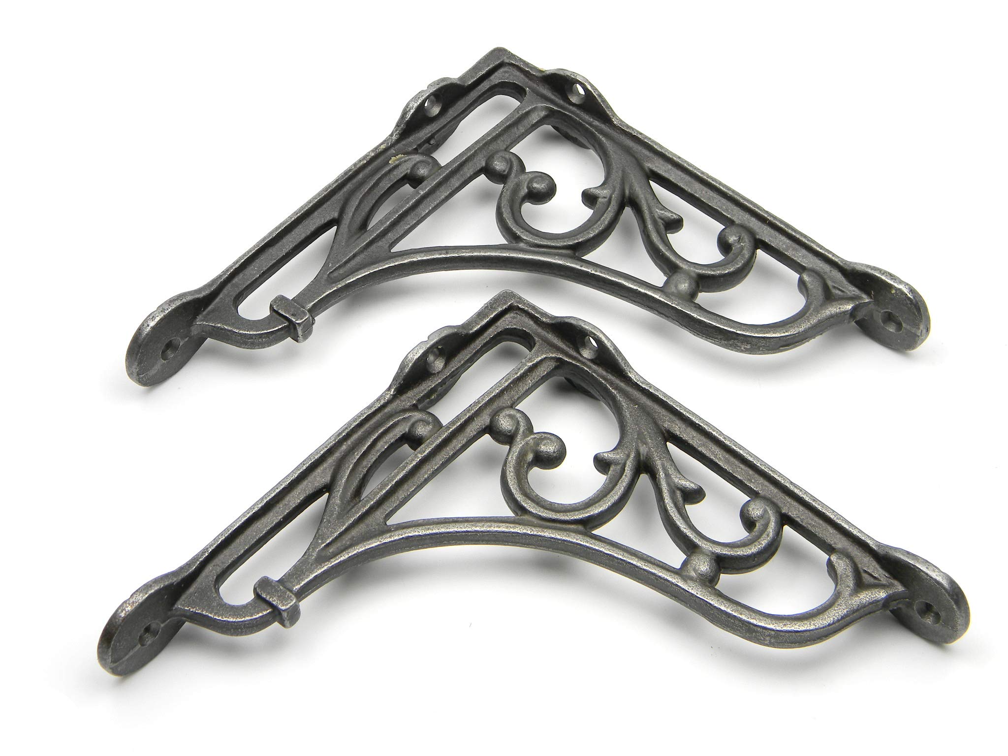 Oakcrafts - Pair of Cast Iron Heritage Shelf Brackets (150mm x 150mm)