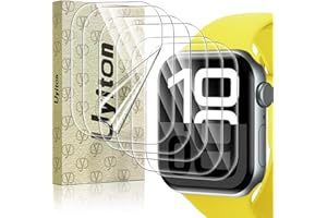 Uyiton 6Pack for Apple Watch Series 10/11 Screen Protector 46mm, Military-Grade Replacement TPU Film [Not Glass] iWatch Protector Anti Scratch Fingerprint Non-Bubble High Touch Screen Protection Clear