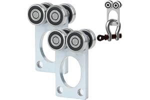 FUPEROO Unistrut Trolley-Wheel Trolley Assembly.Top has Room for 7MM mounting Screws.for 1-5/8" Wide and All 1-5/8" or Taller Strut Channel (One Hole 4 Wheel Trolley Assembly 2pcs)
