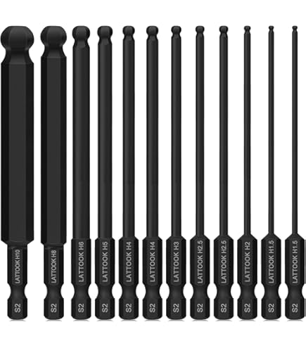HARFINGTON 2pcs H8 Hex Screwdriver Bits - 1/4" Hex Shank, 25mm Length, Magnetic, S2 Steel - View #7